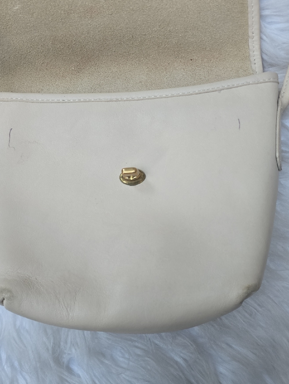 Vintage Coach 1995 Bag Bone Leather Turnlock Crossbody - Picture 3 of 13